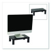 Adjustable Rectangular Monitor Stand, 14.5" x 10.5" x 2.5" To 5.25", Black, Supports 50 Lb, 2/Pack