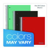 Five-Subject Notebook, Medium/College Rule, Randomly Assorted Cover Color, (200) 11 x 9 Sheets