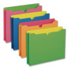 Twisted Glow Paper File Jacket, 2" Expansion, Straight Top Tab, Letter Size, Assorted Colors, 10/Pack