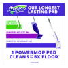 Powermop Mopping Pads, 15.4 x 5.3, White/Purple. 11/Pack