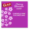 Odorshield Small Drawstring Trash Bags, 4 Gal, Cherry Blossom Scent, 0.5 Mil, 18" x 17", Pink, 34/Box