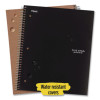 Wirebound Notebook, 5-Subject, Medium/College Rule, Black Cover, (200) 11 x 8.5 Sheets