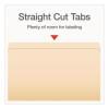 Manila File Folders, Straight Tabs, Legal Size, 0.75" Expansion, Manila, 100/Box
