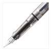 Safari Fountain Pen, Medium Nib, Blue Ink, Vista Transparent/Black Barrel