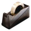 3" Core Desktop Tape Dispenser, Plastic, Black