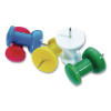 Giant Push Pins, Assorted Colors, Plastic, 1.5" Pin, 12/Pack