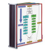 Wall Unit Magnetic Starter Set, 10 Sections, 20-Sheet Capacity, Gray