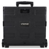 Collapsible Mobile Storage Crate, Plastic, 18.25 x 15 x 18.25 To 39.37, Black