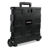 Collapsible Mobile Storage Crate, Plastic, 18.25 x 15 x 18.25 To 39.37, Black