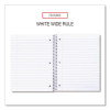 Wirebound Notebook, 1-Subject, Wide/Legal Rule, Black Cover, (70) 10.5 x 8 Sheets