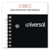 Wirebound Notebook, 1-Subject, Wide/Legal Rule, Black Cover, (70) 10.5 x 8 Sheets
