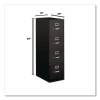 Economy Vertical File, 4 Letter-Size File Drawers, Black, 15" X 25" X 52"