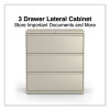 Lateral File, 3 Legal/Letter/A4/A5-Size File Drawers, Putty, 36" x 18.63" x 40.25"