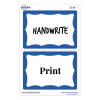 Printable Adhesive Name Badges, 3.38 X 2.33, Blue Border, 100/Pack