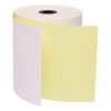 Impact Printing Carbonless Paper Rolls With End Of Roll Indicator, 3" x 90 Ft, White/Canary, 50/Carton