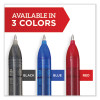 Professional Design Rollerball Pen, Stick, Medium 0.7 Mm, Blue Ink, Black/Blue Barrel, Dozen