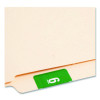 Numerical End Tab File Folder Labels, 6, 1.5 X 1.5, Green, 250/Roll