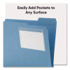 Self-Adhesive Poly Pockets, Top Load, 5.31 x 33.63, Clear, 100/Box