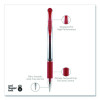 Signo Grip Gel Pen, Stick, Medium 0.7 Mm, Red Ink, Clear/Red/Silver Barrel, Dozen