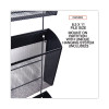 Mesh Three-Pack Wall Files, 3 Sections, Letter Size, 14.13" x 3.38" x 8.5", Black