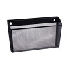 Mesh Three-Pack Wall Files, 3 Sections, Letter Size, 14.13" x 3.38" x 8.5", Black