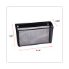 Mesh Three-Pack Wall Files, 3 Sections, Letter Size, 14.13" x 3.38" x 8.5", Black