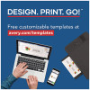 Large Embossed Tent Card, White, 11, x 3.5, 1 Card/Sheet, 50 Sheets/Box
