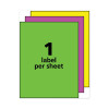 High-Visibility Permanent Laser Id Labels, 8.5 X 11, Asst. Neon, 15/Pack