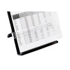 Desktop Document Holder, Holds Up To 150 Legal Size Sheets, Plastic, Black/Silver Clip