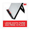Desktop Document Holder, Holds Up To 150 Legal Size Sheets, Plastic, Black/Silver Clip