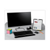 Desktop Document Holder, Holds Up To 150 Legal Size Sheets, Plastic, Black/Silver Clip