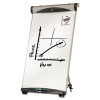 Euro Magnetic Presentation Easel, 27" x 39", White Surface, Satin Aluminum Frame