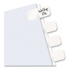 Legal Index Tabs, Customizable: Handwrite Only, 1/5-Cut, White, 1" Wide, 416/Pack