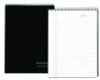 Docket Diamond Top-Wire Ruled Planning Pad, Black Cover, Wide/Legal Rule, (60) White 8.5 x 11 Sheets