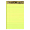 Second Nature Recycled Ruled Pads, Narrow Rule, (50) Canary Yellow 5 x 8 Sheets, Dozen