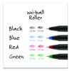 Rollerball Pen, Stick, Micro 0.5 Mm, Blue Ink, Black/Blue Barrel, Dozen