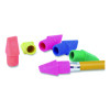 Classic Pencil Cap Erasers, For Pencil Marks, Assorted Colors, 15/Pack