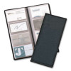 Business Card File, Holds 96 Cards, 4.3 x 0.4 x 10.4, Vinyl, Black