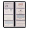 Business Card File, Holds 96 Cards, 4.3 x 0.4 x 10.4, Vinyl, Black
