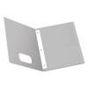 Twin-Pocket Folder With Prong Fasteners, Accommodates (135) 11 x 8.5 Sheets, Gray, 25/Box