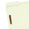 Recycled Pressboard Fastener Folders, 1/3-Cut Tab: Assorted, Expands 1", 2 Fasteners, Letter Size, Gray-Green, 25/Box