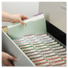 Recycled Pressboard Fastener Folders, 1/3-Cut Tab: Assorted, Expands 1", 2 Fasteners, Letter Size, Gray-Green, 25/Box