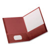 Linen Twin-Pocket Folder, Accommodates (100) 11 x 8.5 Sheets, Burgundy, 25/Box
