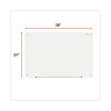 Frameless Glass Marker Board, 36" x 24", White Surface