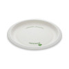 Earthchoice Pressware Compostable Dinnerware, Plate, Paper, 9" Dia, White, 450/Carton