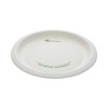 Earthchoice Pressware Compostable Dinnerware, Plate, Paper, 9" Dia, White, 450/Carton