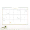 Wallmates Self-Adhesive Dry Erase Monthly Planning Surfaces, 36 X 24, White/Gray/Orange Sheets, Undated