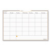 Wallmates Self-Adhesive Dry Erase Monthly Planning Surfaces, 36 X 24, White/Gray/Orange Sheets, Undated