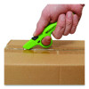 Full Size Retractable Box Cutter, Plastic Handle, Green, 6/Box
