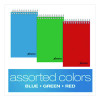 Memo Pads, Assorted Cover Colors, Narrow Rule, (60) White 3 x 5 Sheets, Dozen